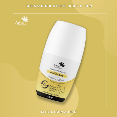 Amei Cosméticos - Desodorante Roll on - Millionaire