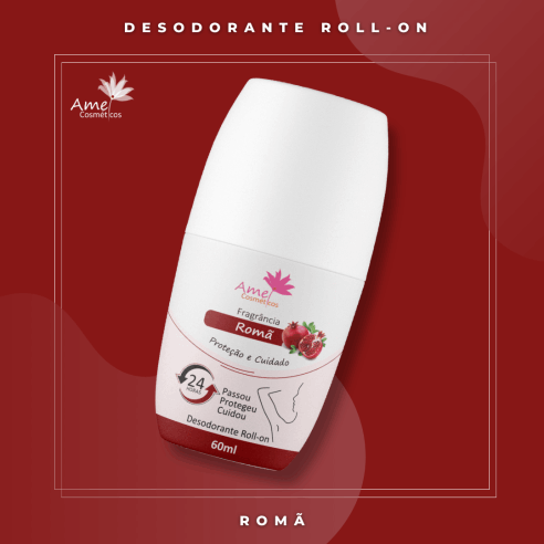 Amei Cosméticos - Desodorante Roll on - Romã