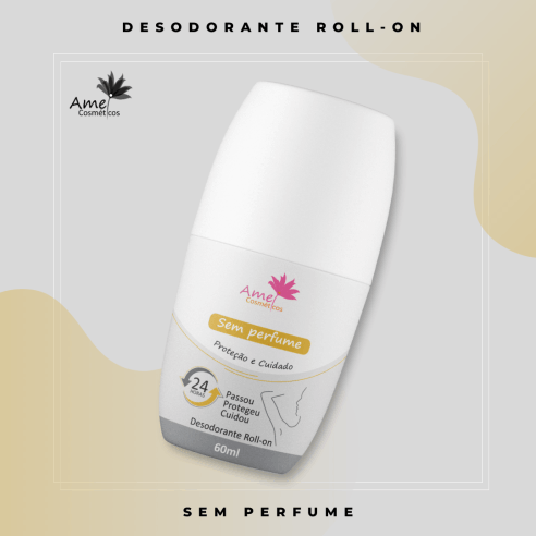 Amei Cosméticos - Desodorante Roll on - Sem Perfume