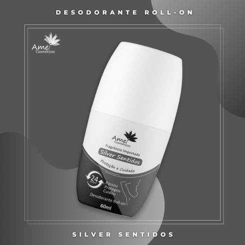 Amei Cosméticos - Desodorante Roll on - Silver Sentidos