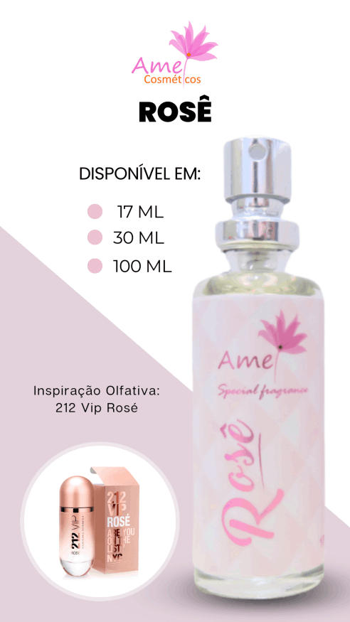 Amei Cosméticos - Perfume Rosê
