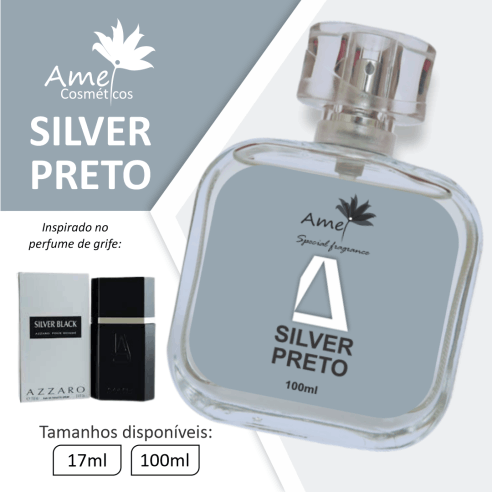Amei Cosméticos - Silver Preto